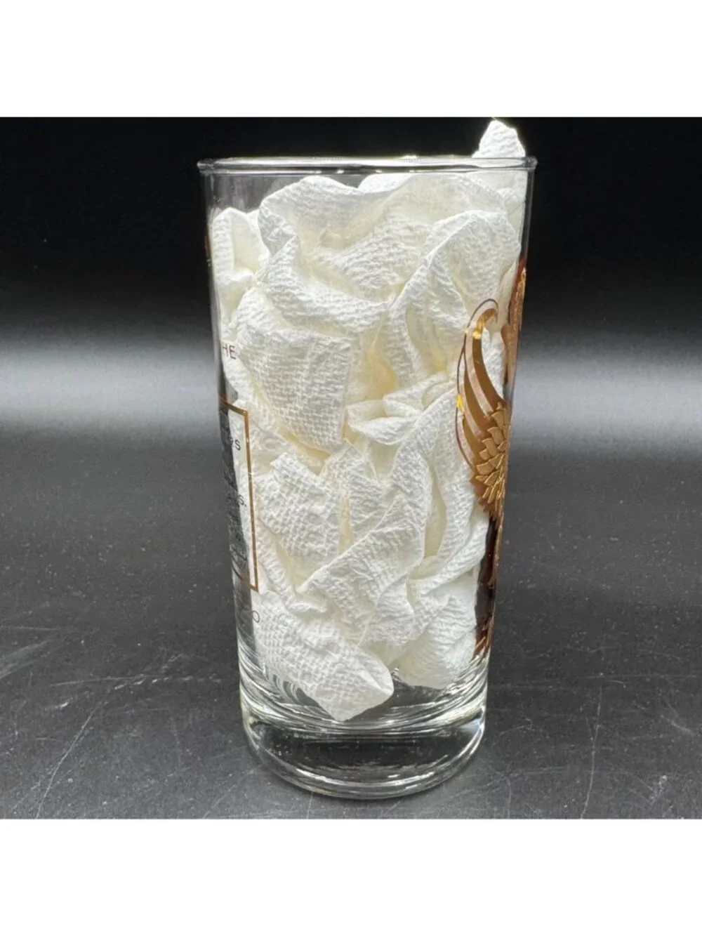Vintage 1970s Anchor Hocking Aries Zodiac Gold Highball Glass 5.5